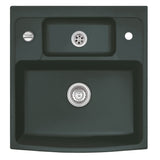 SYSTEMCERAM Einbauspüle Centra 60 Eibe 56 inkl. Excenterbetätigung, für 60 cm Schrankbreite, Einbauspüle Auflage keine Beckenlage 50930256