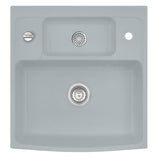SYSTEMCERAM Einbauspüle Centra 60 Titan 78 inkl. Excenterbetätigung, für 60 cm Schrankbreite, Einbauspüle Auflage keine Beckenlage 50930278