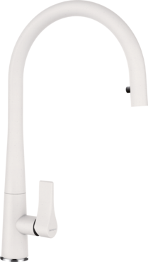 SCHOCK Einhebelmischer GOTA Schlauchbrause Pulverbeschichtet  Weiß 521120W