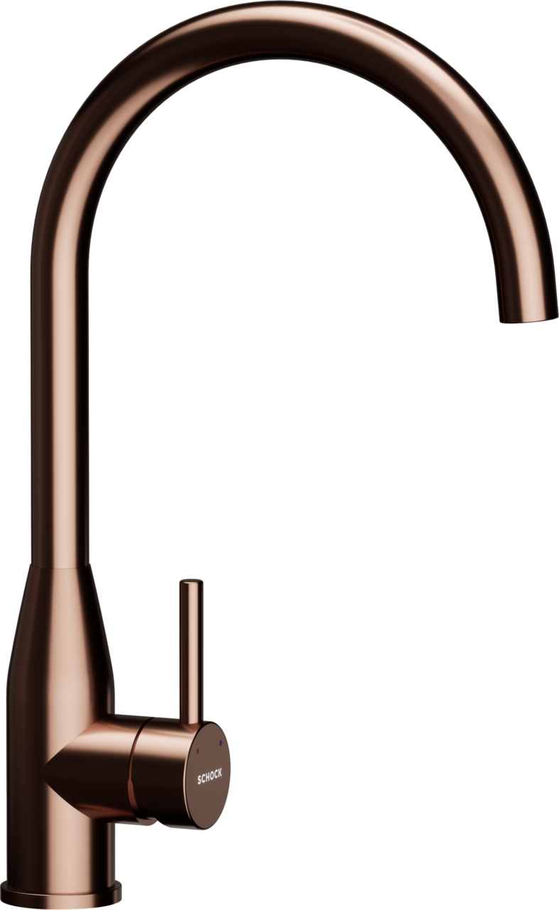 SCHOCK Einhebelmischer KAVUS Festauslauf  Copper brushed 559000COB