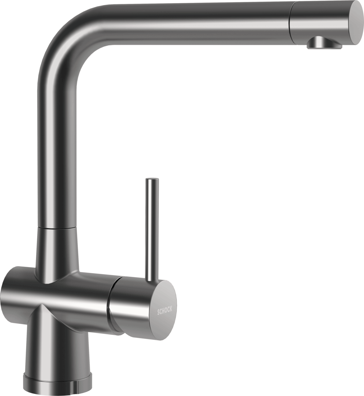 SCHOCK Einhebelmischer LAIOS W Festauslauf  Edelstahl massiv 517005EDM