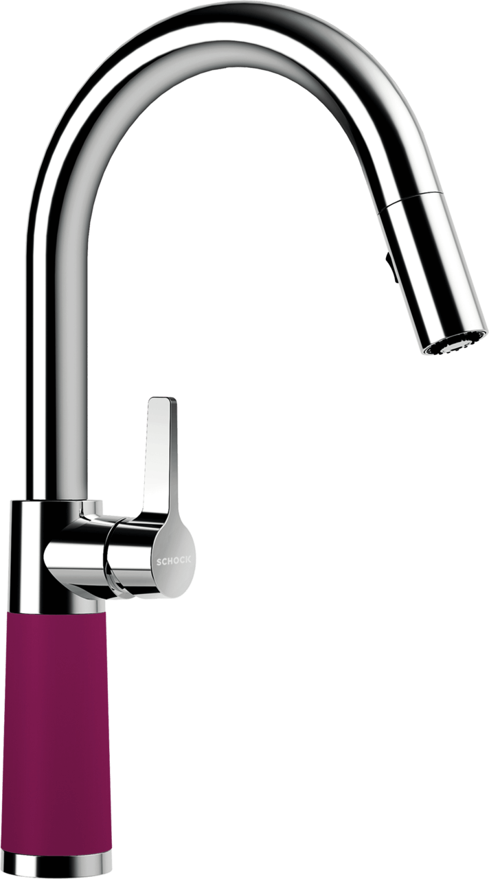 SCHOCK Einhebelmischer SC-520 Cristadur Schlauchbrause  Berry 555120BRY
