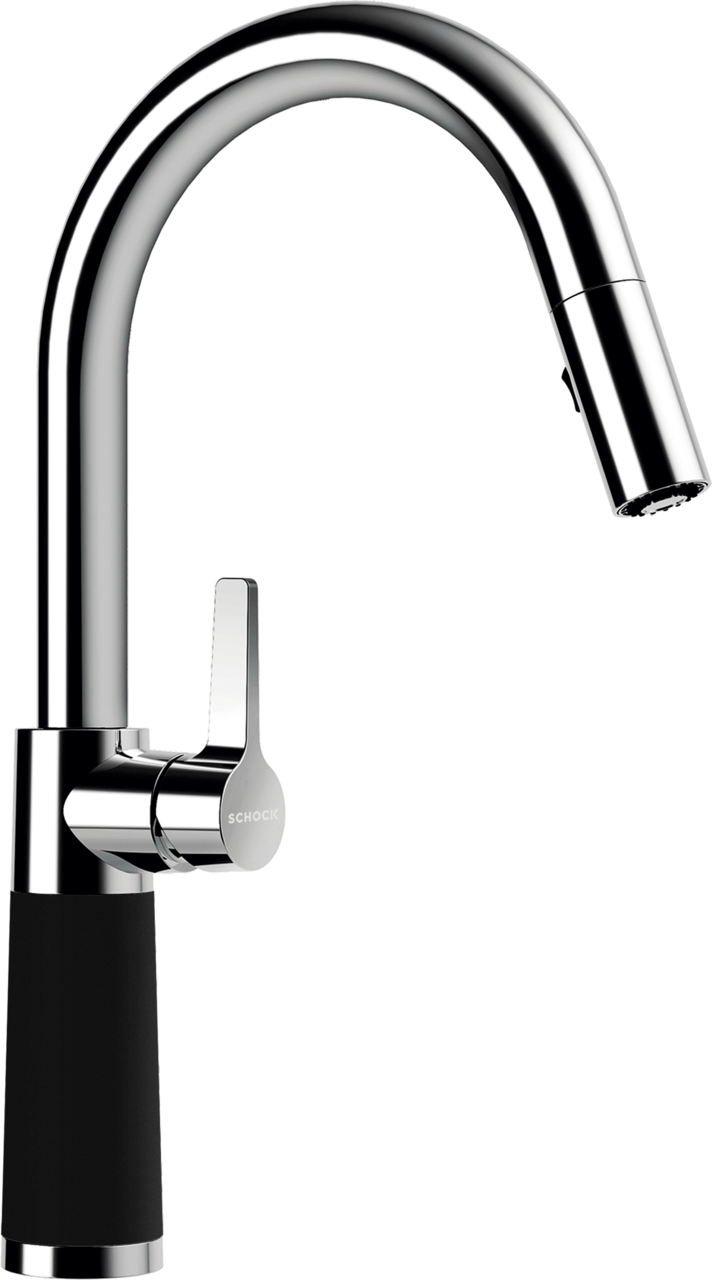 SCHOCK Einhebelmischer SC-520 Cristadur Schlauchbrause  Night 555120NGT
