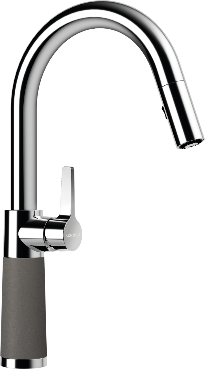 SCHOCK Einhebelmischer SC-520 Cristadur Schlauchbrause  Silverstone 555120SIL