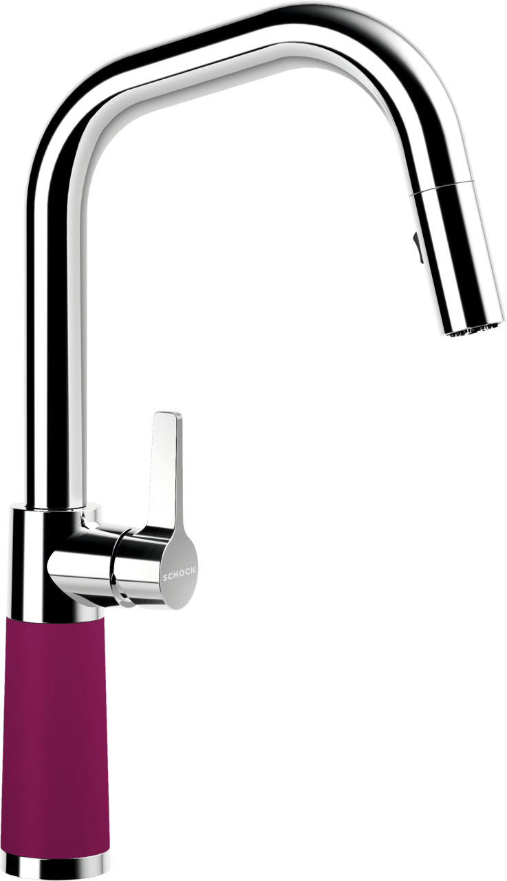 SCHOCK Einhebelmischer SC-530 Cristadur Schlauchbrause  Berry 556120BRY