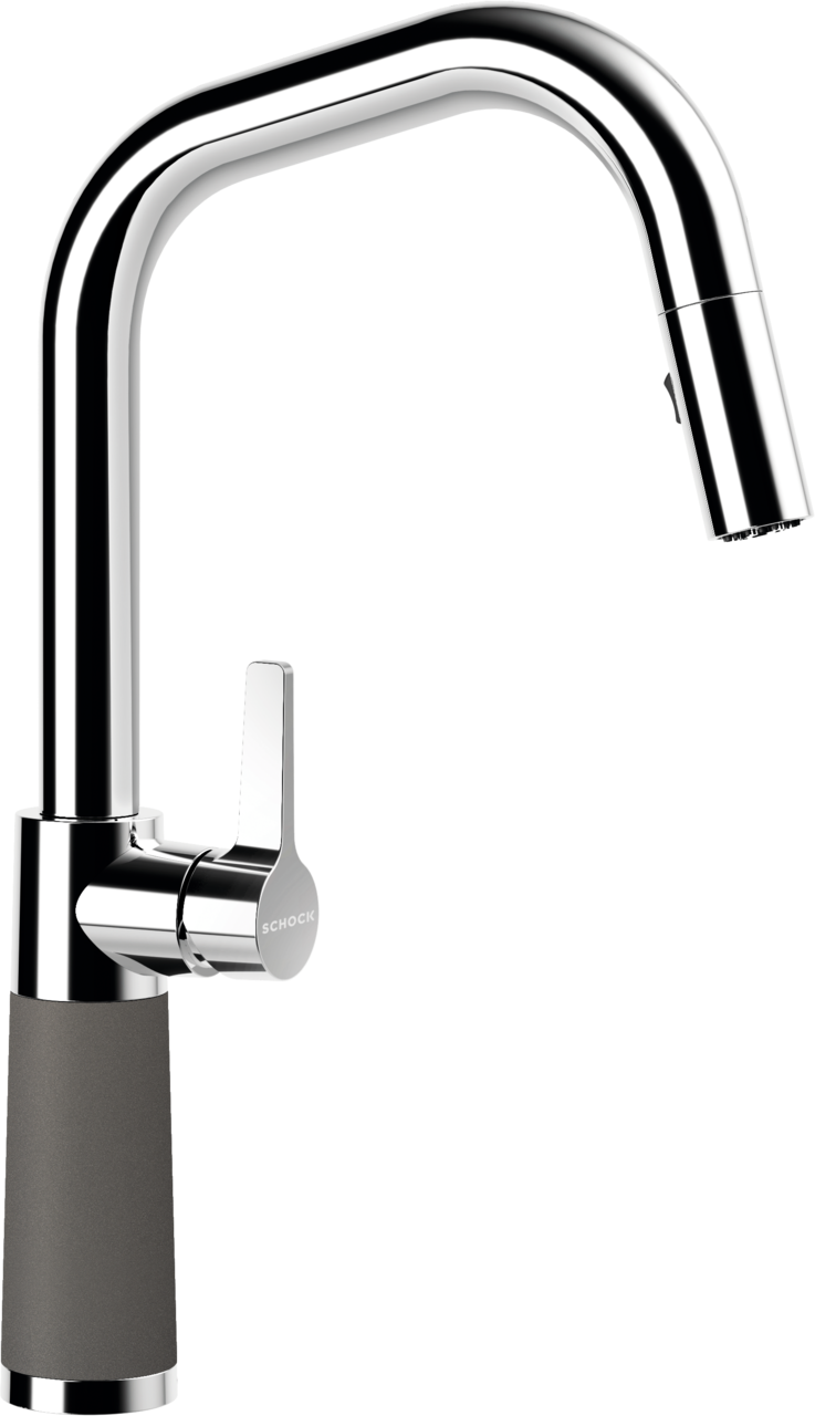 SCHOCK Einhebelmischer SC-530 Cristadur Schlauchbrause  Silverstone 556120SIL