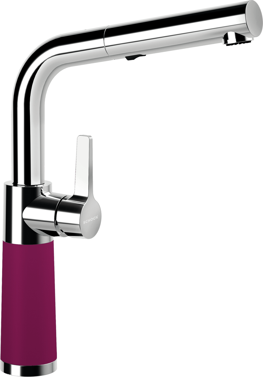 SCHOCK Einhebelmischer SC-540 Cristadur Schlauchbrause  Berry 557120BRY