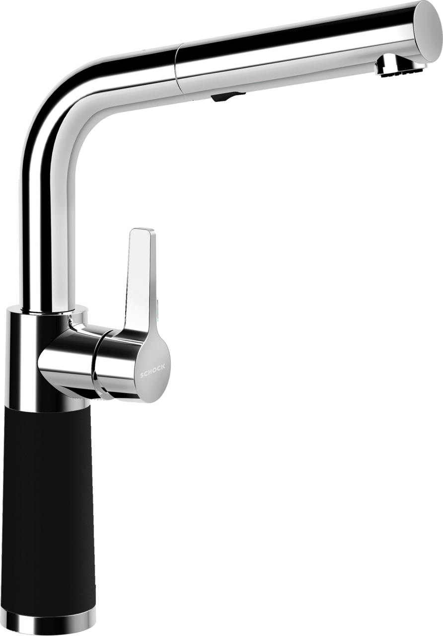 SCHOCK Einhebelmischer SC-540 Cristadur Schlauchbrause  Night 557120NGT