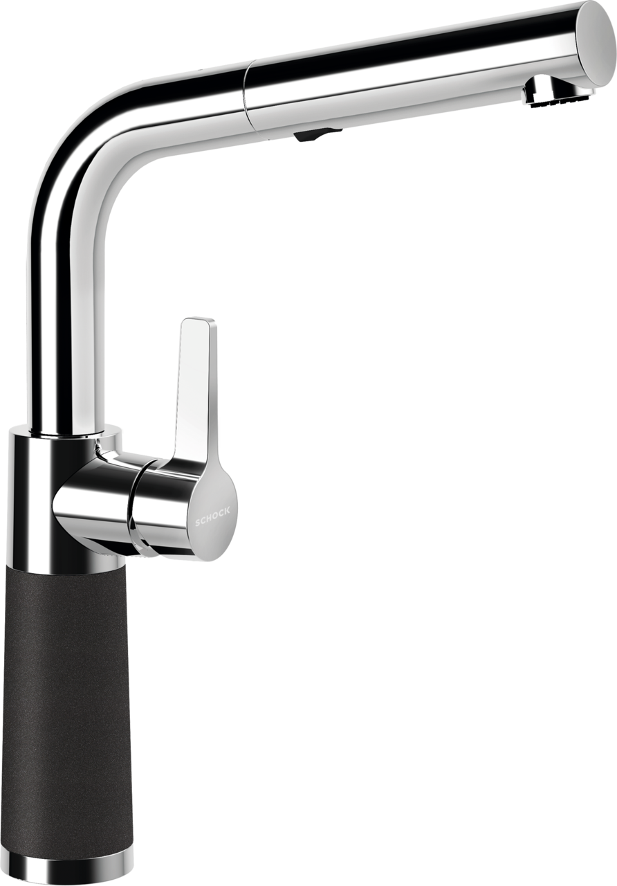 SCHOCK Einhebelmischer SC-540 Cristalite Schlauchbrause  Onyx 557120GON