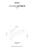 SCHOCK Einhebelmischer ALTOS S Festauslauf  Edelstahl massiv 530000EDM