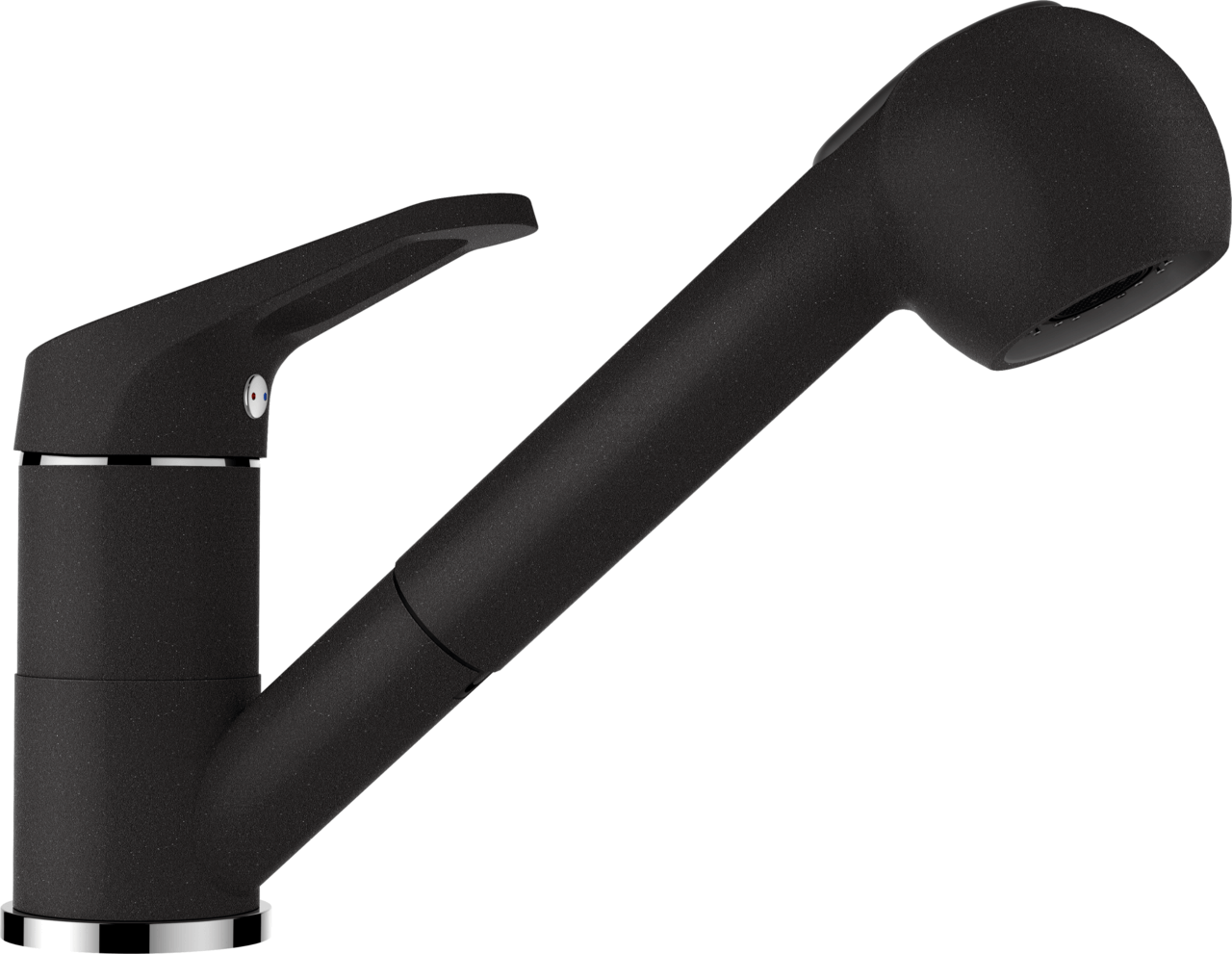 SCHOCK Einhebelmischer COSMO Schlauchbrause Farbvariante lackiert  Nero 525122GNE