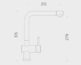 SCHOCK Einhebelmischer EPOS ND W FA Festauslauf Farbvariante lackiert  Puro 540008PUR