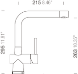 SCHOCK Einhebelmischer LAIOS W Festauslauf  Edelstahl massiv 517005EDM