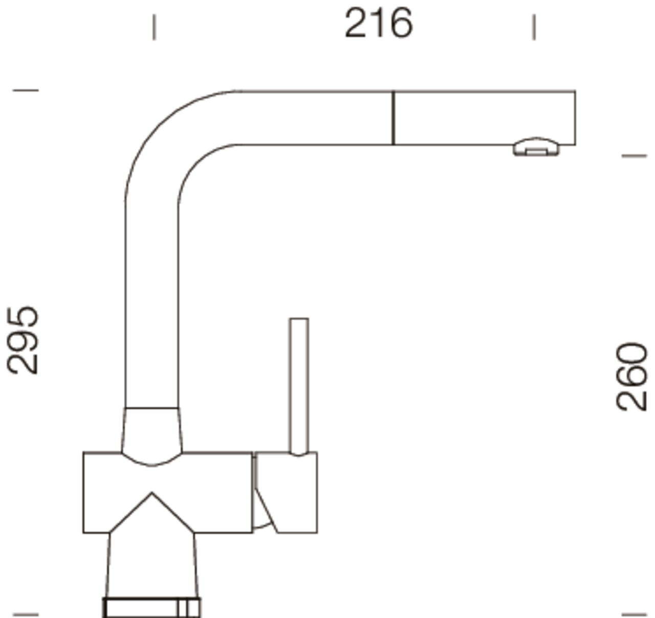 SCHOCK Einhebelmischer LAIOS W Schlauchbrause  Edelstahl massiv 517125EDM