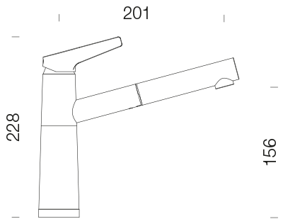 SCHOCK Einhebelmischer SC-510 Cristadur Schlauchbrause  Silverstone 554123SIL