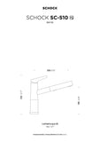 SCHOCK Einhebelmischer SC-510 Cristadur Schlauchbrause  Silverstone 554120SIL