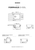 SCHOCK Spüle Auflage Formhaus D-100L-A Cristalite Nero FOMD100LAGNE