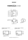 SCHOCK Spüle Auflage Formhaus D-100-A Cristalite Nero FOMD100AGNE