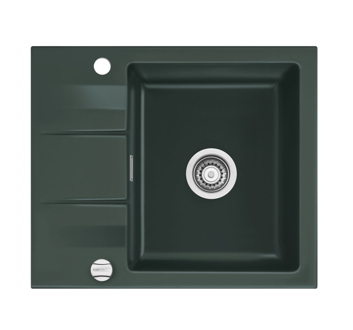 SYSTEMCERAM Einbauspüle Genea 60 Eibe 56 inkl. Excenterbetätigung, für 50 cm Schrankbreite, Einbauspüle Auflage reversibel 50970256