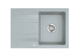SYSTEMCERAM Einbauspüle Genea 75 Titan 78 inkl. Excenterbetätigung, für 50 cm Schrankbreite, reversibel einsetzbar, Einbauspüle Auflage reversibel 50900278