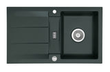 SYSTEMCERAM Einbauspüle Genea 87 Eibe 56 inkl. Excenterbetätigung, für 50 cm Schrankbreite, Einbauspüle Auflage reversibel 50910256