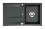SYSTEMCERAM Einbauspüle Genea 87 Schiefer 85 inkl. Excenterbetätigung, für 50 cm Schrankbreite, Einbauspüle Auflage reversibel 50910285