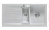 SYSTEMCERAM Einbauspüle Genea 100 Alu 76 inkl. Excenterbetätigung, für 60 cm Schrankbreite, Einbauspüle Auflage reversibel 50920276