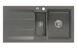 SYSTEMCERAM Einbauspüle Genea 100 Lava 80 inkl. Excenterbetätigung, für 60 cm Schrankbreite, Einbauspüle Auflage reversibel 50920280