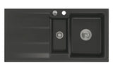 SYSTEMCERAM Einbauspüle Genea 100 Schiefer 85 inkl. Handbetätigung, für 60 cm Schrankbreite, Einbauspüle Auflage reversibel 50920185