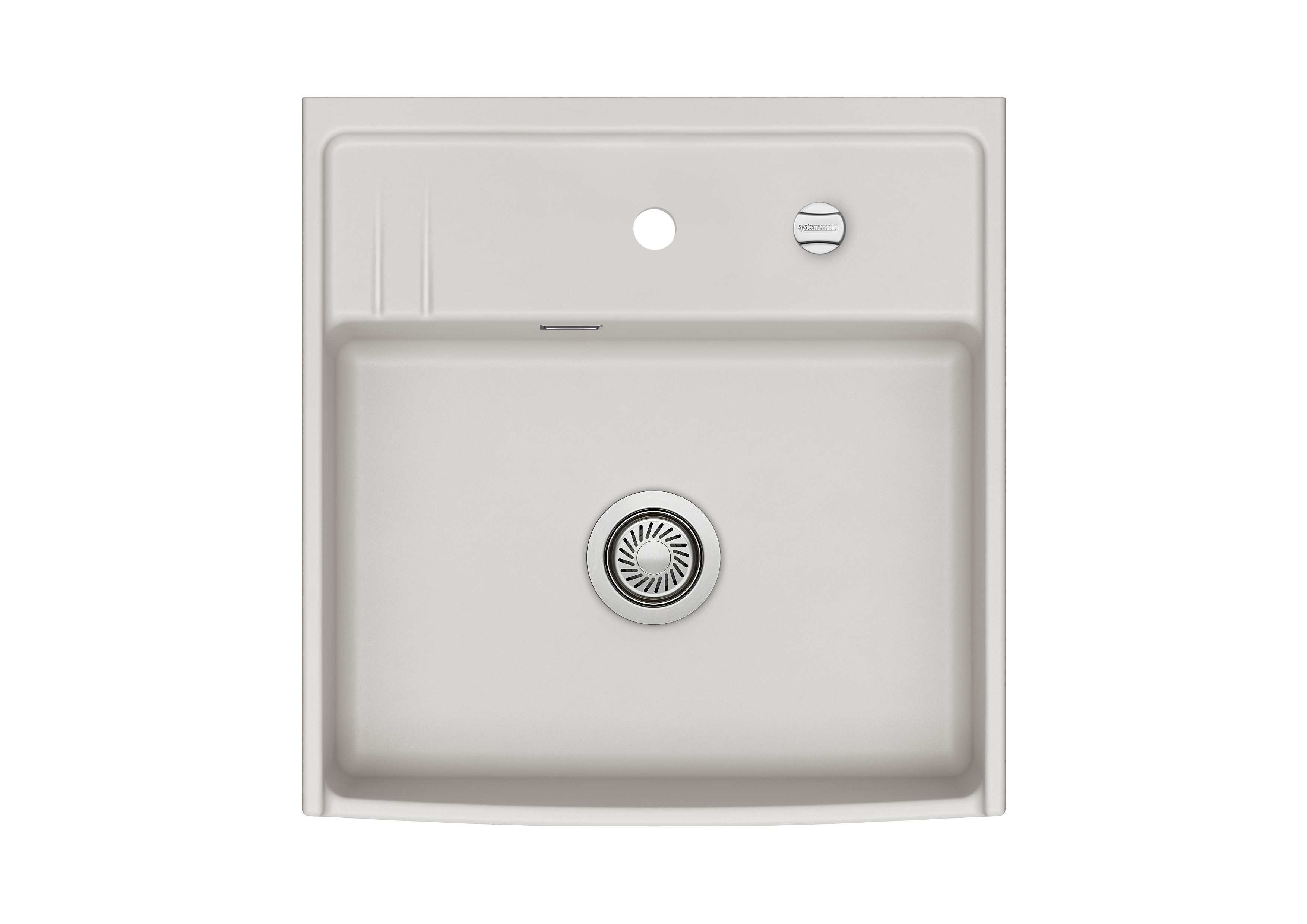 SYSTEMCERAM Einbauspüle Kentro 60 Alu 76 inkl. Excenterbetätigung, für 60 cm Schrankbreite, Einbauspüle Auflage keine Beckenlage 59930276