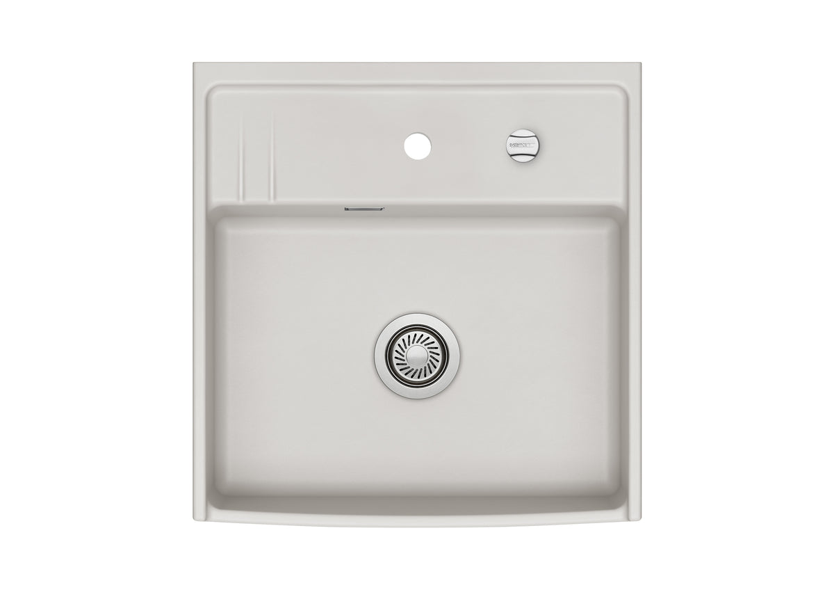 SYSTEMCERAM Einbauspüle Kentro 60 Alu 76 inkl. Excenterbetätigung, für 60 cm Schrankbreite, Einbauspüle Auflage keine Beckenlage 59930276