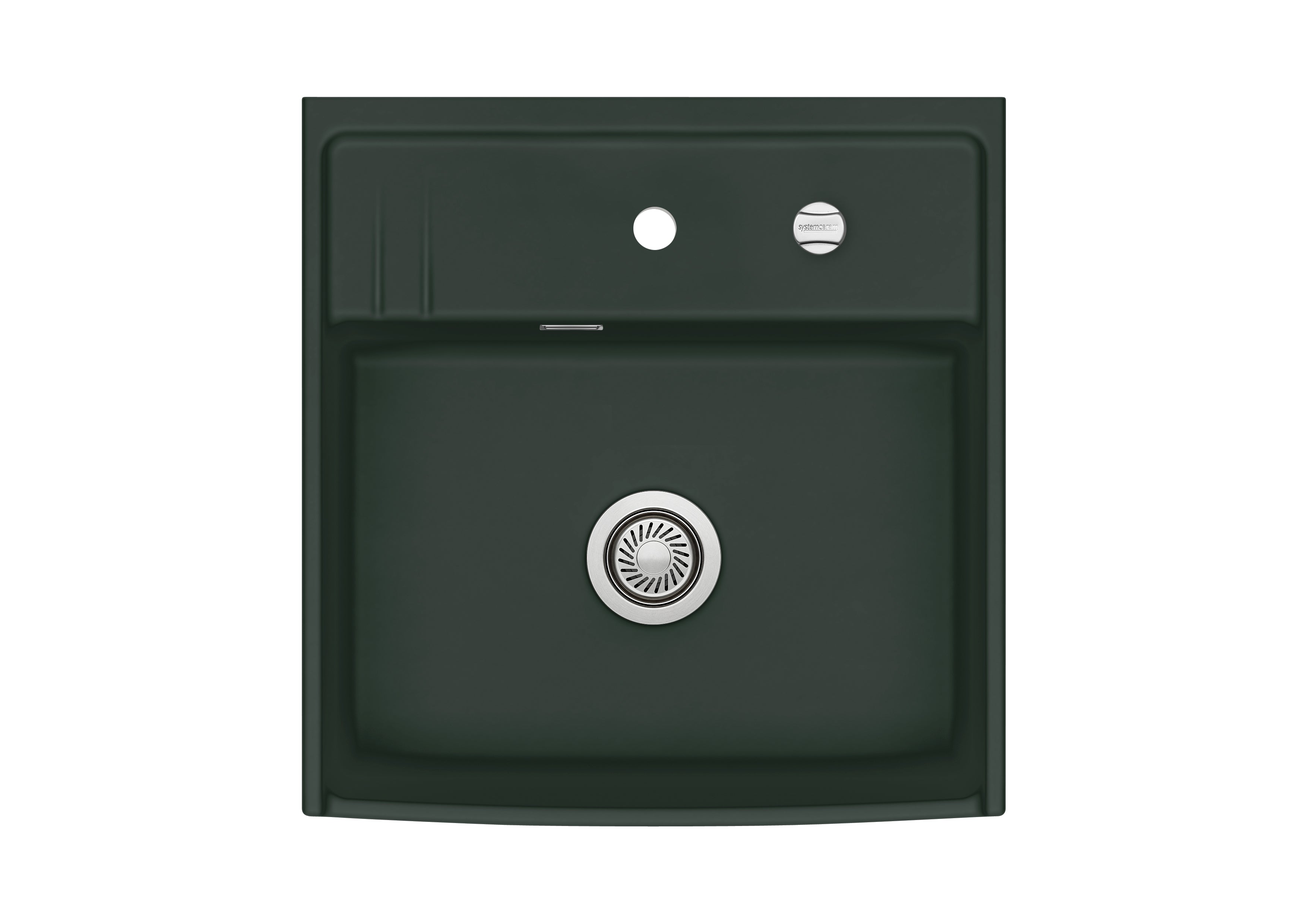 SYSTEMCERAM Einbauspüle Kentro 60 Eibe 56 inkl. Handbetätigung, für 60 cm Schrankbreite, Einbauspüle Auflage keine Beckenlage 59930156