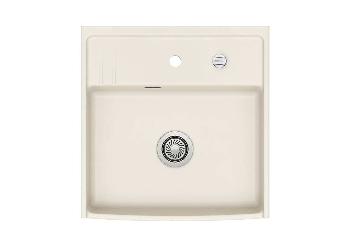 SYSTEMCERAM Einbauspüle Kentro 60 Jasmin 19 inkl. Excenterbetätigung, für 60 cm Schrankbreite, Einbauspüle Auflage keine Beckenlage 59930219