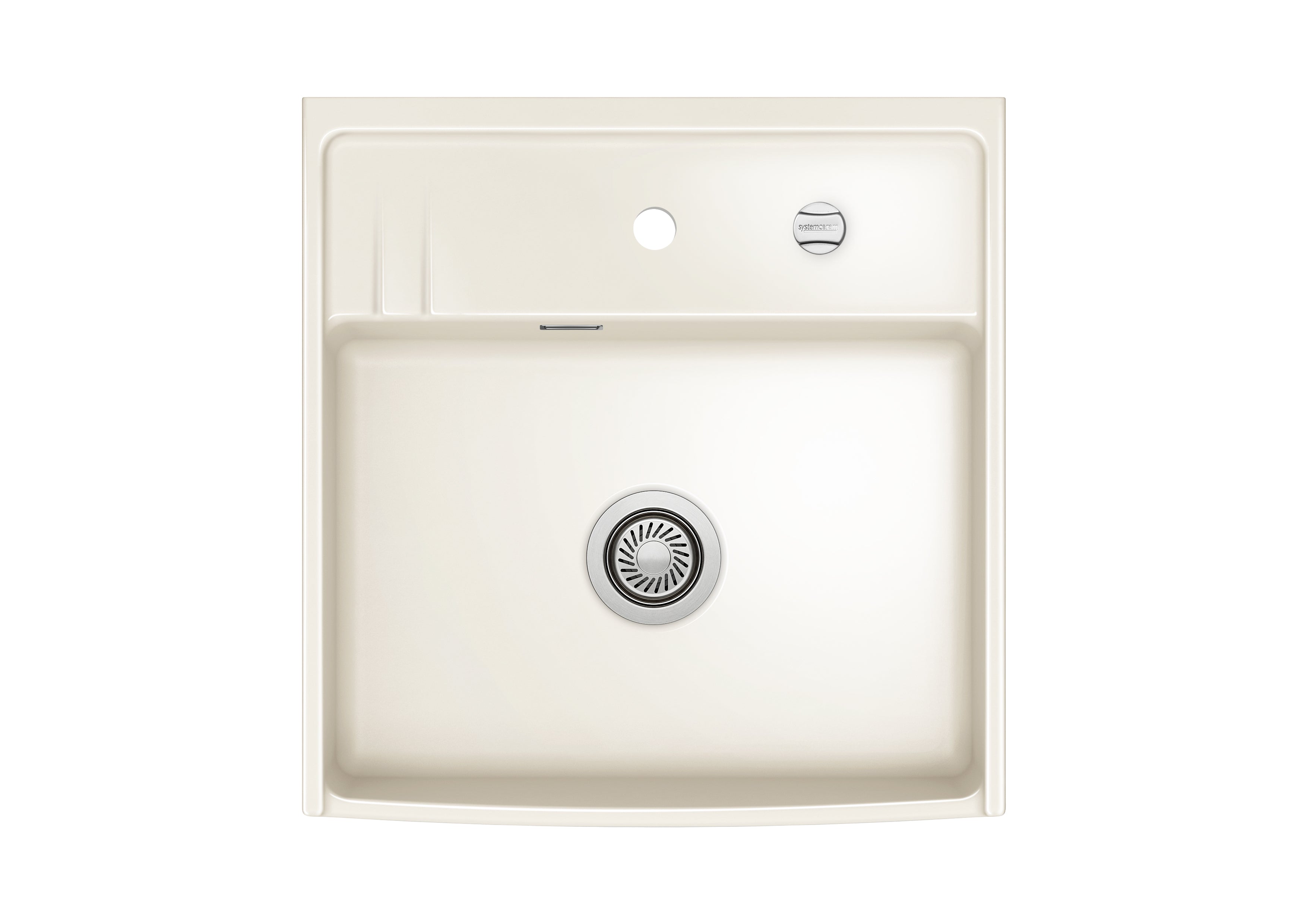 SYSTEMCERAM Einbauspüle Kentro 60 Magnolie 10 inkl. Excenterbetätigung, für 60 cm Schrankbreite, Einbauspüle Auflage keine Beckenlage 59930210
