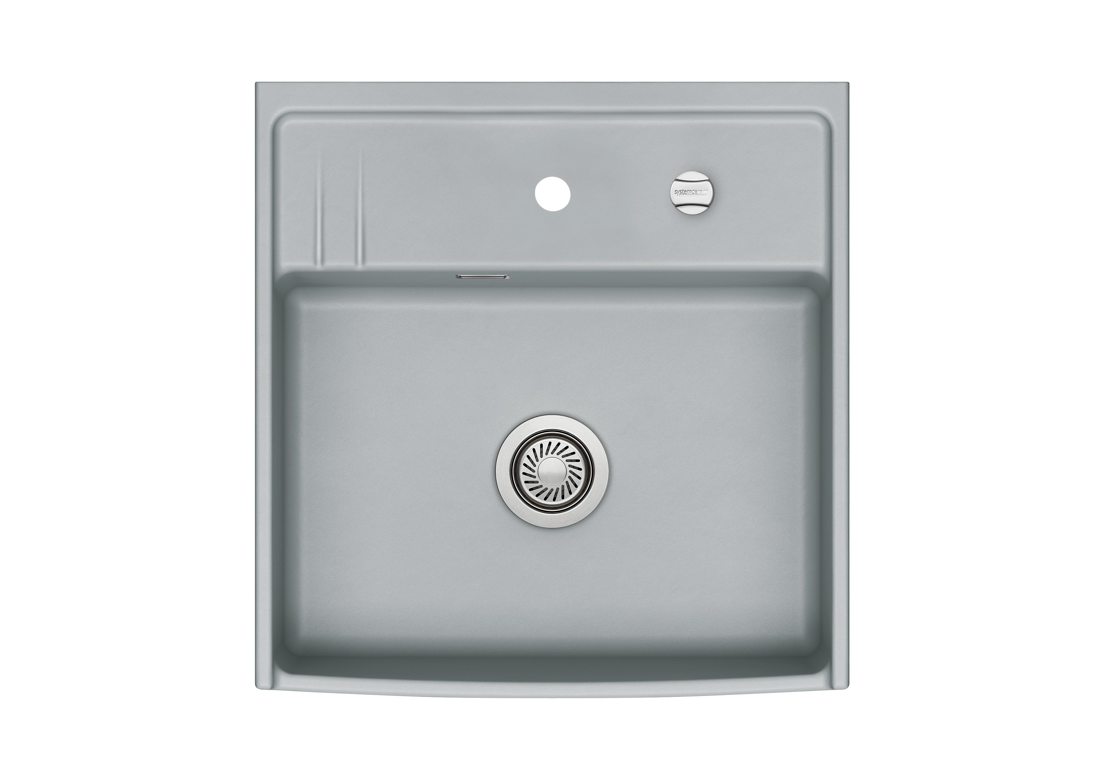SYSTEMCERAM Einbauspüle Kentro 60 Titan 78 inkl. Excenterbetätigung, für 60 cm Schrankbreite, Einbauspüle Auflage keine Beckenlage 59930278