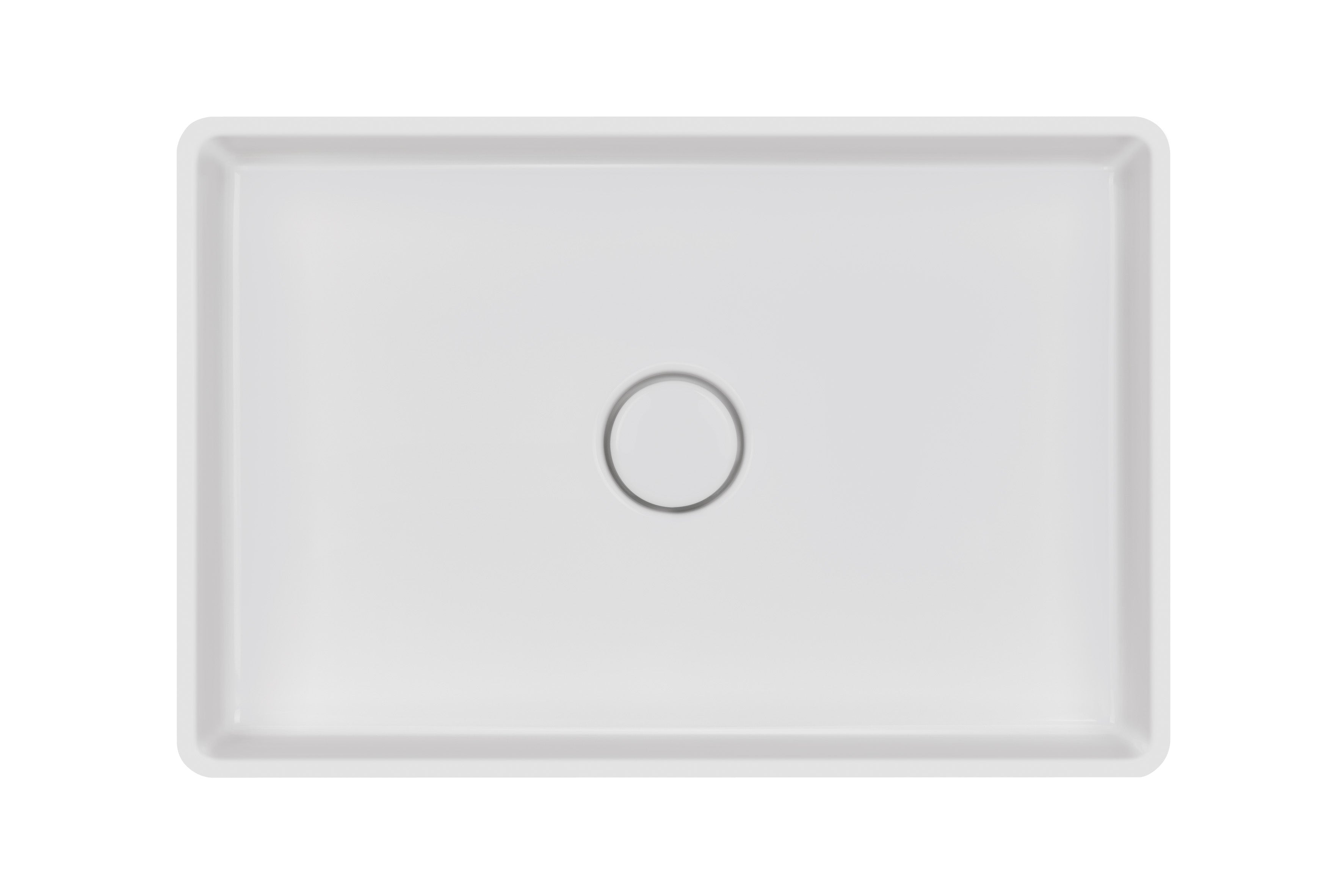SYSTEMCERAM Einbauspüle Lavara 60 U/g Polar 13 inkl. Excenterbetätigung, für 80 cm Schrankbreite, mit geschliffener Oberseite, inkl. Ablauf mit keramischer Abdeckung und Geberit Clou- Überlaufsystem, verschließbar Unterbau keine Beckenlage 34210213