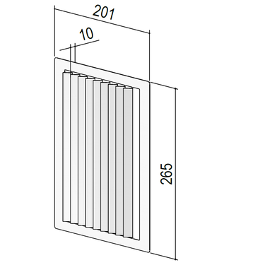 berbel Luftleitgitter 201 x 265 mm Für Inselhauben Edelstahl 2000493
