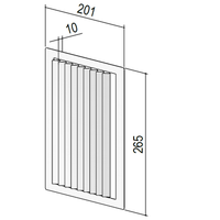 berbel Luftleitgitter 201 x 265 mm Für Inselhauben Edelstahl 2000493