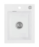 SYSTEMCERAM Einbauspüle Mera 39 Polar 13 inkl. Handbetätigung, für 40 cm Schrankbreite, Einbauspüle Auflage keine Beckenlage 50610113