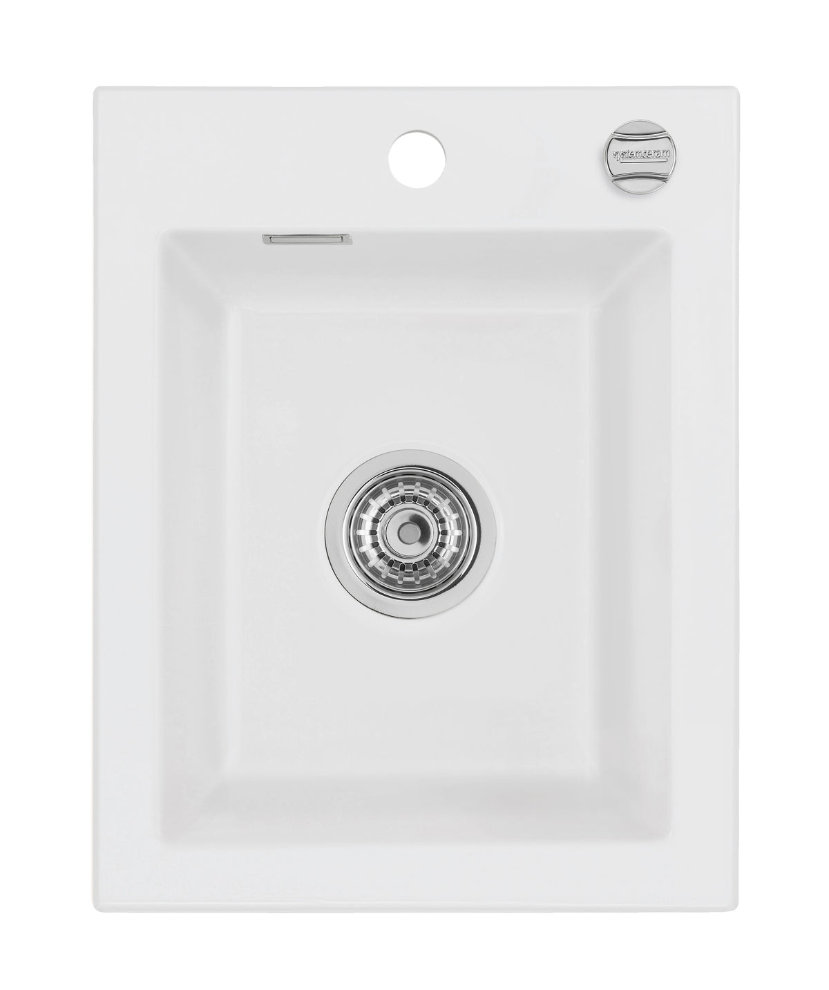 SYSTEMCERAM Einbauspüle Mera 39 Satin 20 inkl. Handbetätigung, für 40 cm Schrankbreite, Einbauspüle Auflage keine Beckenlage 50610120