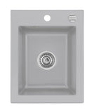 SYSTEMCERAM Einbauspüle Mera 39 Titan 78 inkl. Excenterbetätigung, für 40 cm Schrankbreite, Einbauspüle Auflage keine Beckenlage 50610278