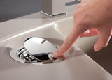 SYSTEMCERAM Einbauspüle Mera Eck F Alu 76 inkl. Excenterbetätigung, für 90 cm Schrankbreite, Spüle zum flächenbündigen Einbau mit Sinktop Resteausguss Auflage keine Beckenlage 55510276