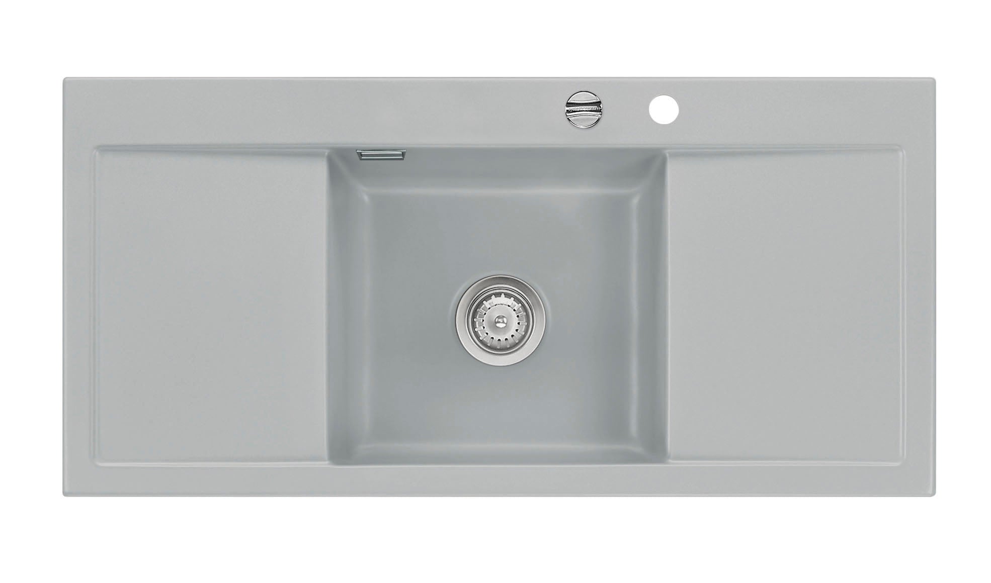 SYSTEMCERAM Einbauspüle Mera Middle Titan 78 inkl. Excenterbetätigung, für 50 cm Schrankbreite, Einbauspüle Auflage keine Beckenlage 50730278