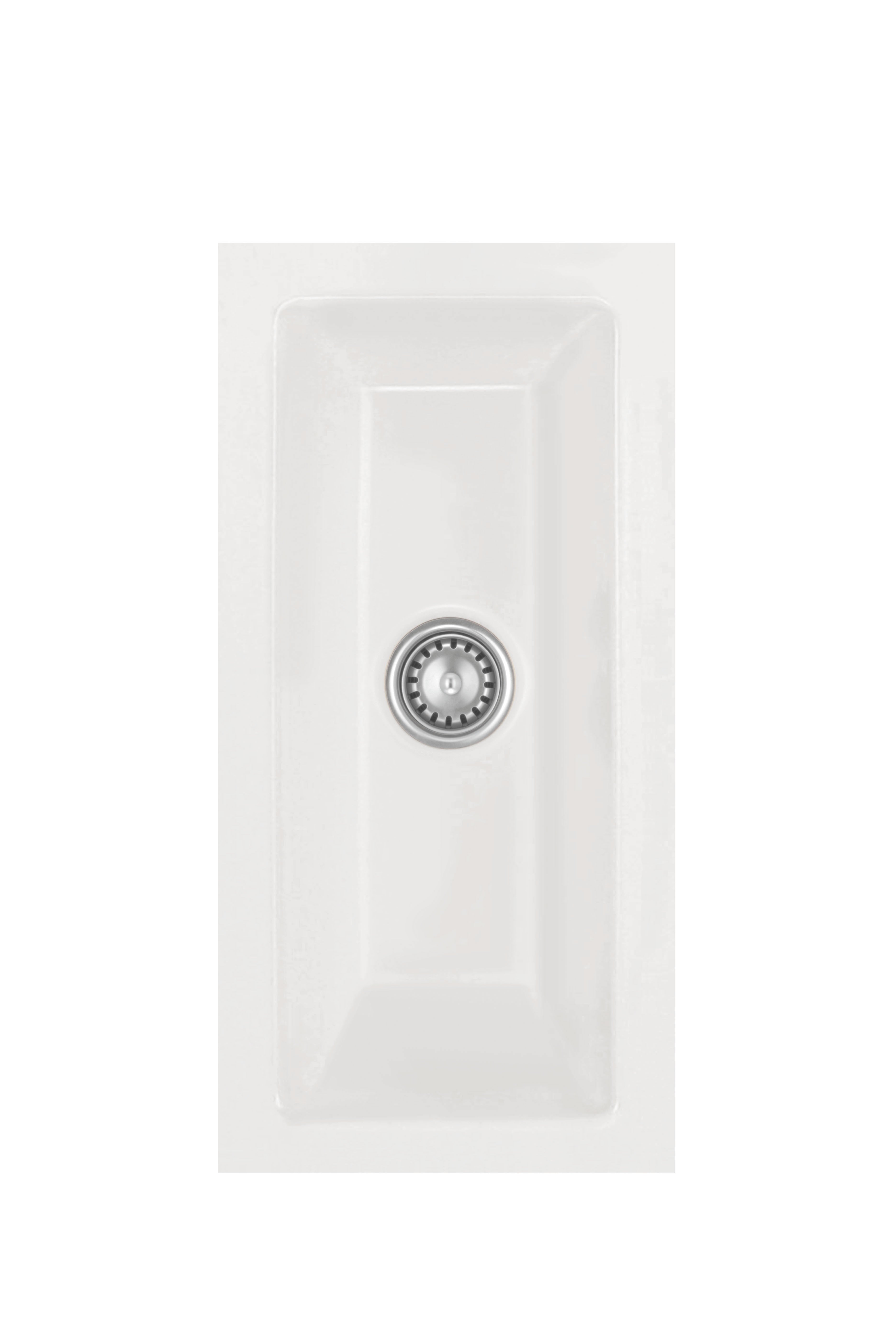SYSTEMCERAM Einbauspüle Mera 16 U/g Grönland 12 inkl. Handbetätigung, für 30 cm Schrankbreite, Spüle zum Unterbau mit geschliffener Oberseite Unterbau keine Beckenlage 54460112