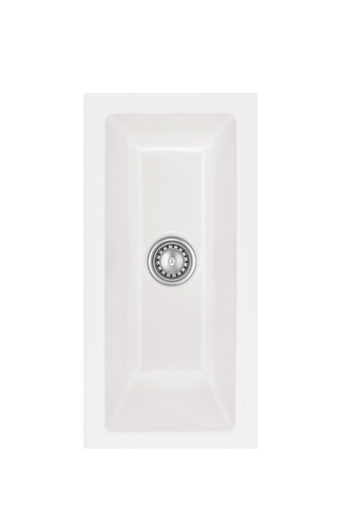 SYSTEMCERAM Einbauspüle Mera 16 U/g Polar 13 inkl. Handbetätigung, für 30 cm Schrankbreite, Spüle zum Unterbau mit geschliffener Oberseite Unterbau keine Beckenlage 54460113