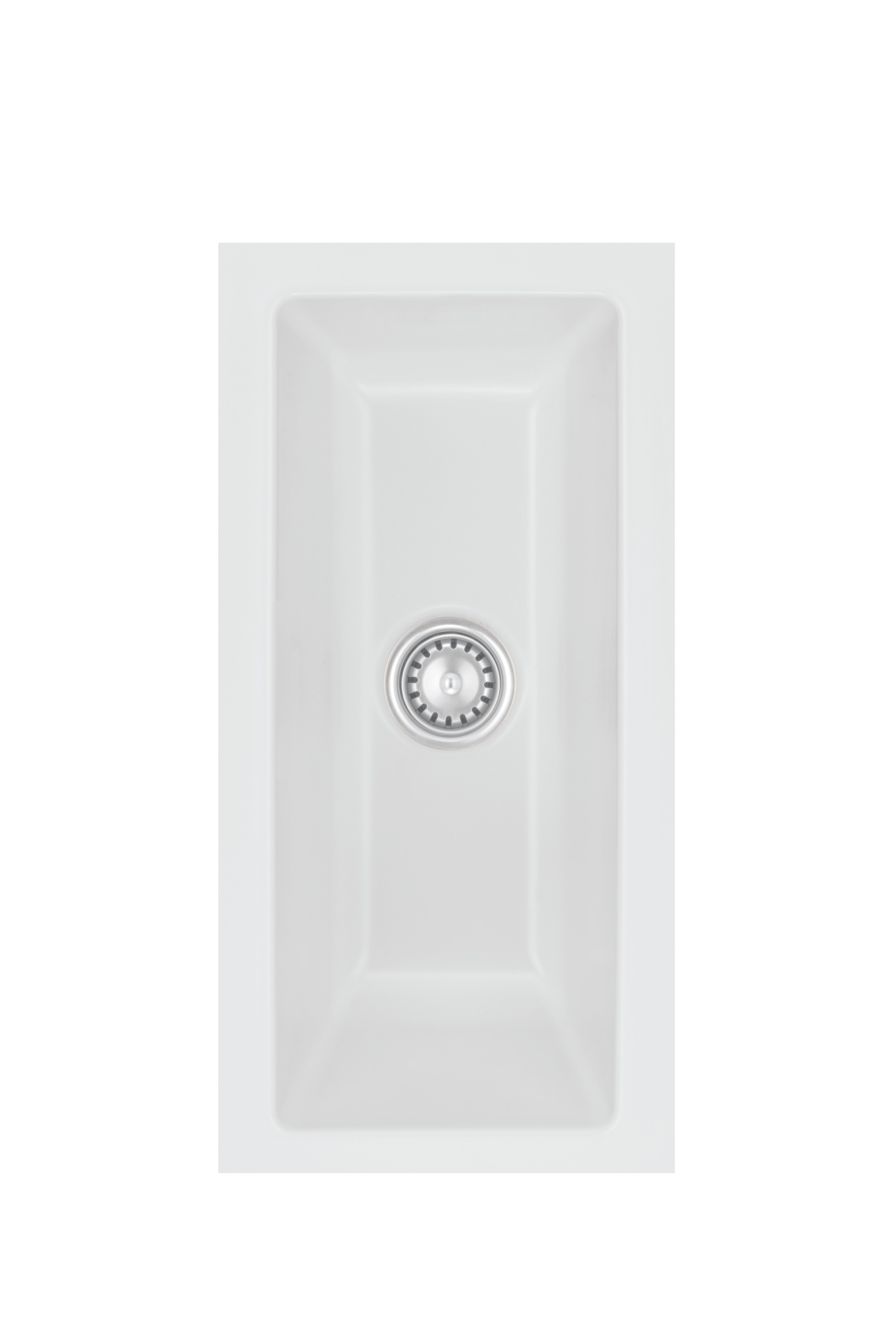 SYSTEMCERAM Einbauspüle Mera 16 U/g Satin 20 inkl. Handbetätigung, für 30 cm Schrankbreite, Spüle zum Unterbau mit geschliffener Oberseite Unterbau keine Beckenlage 54460120