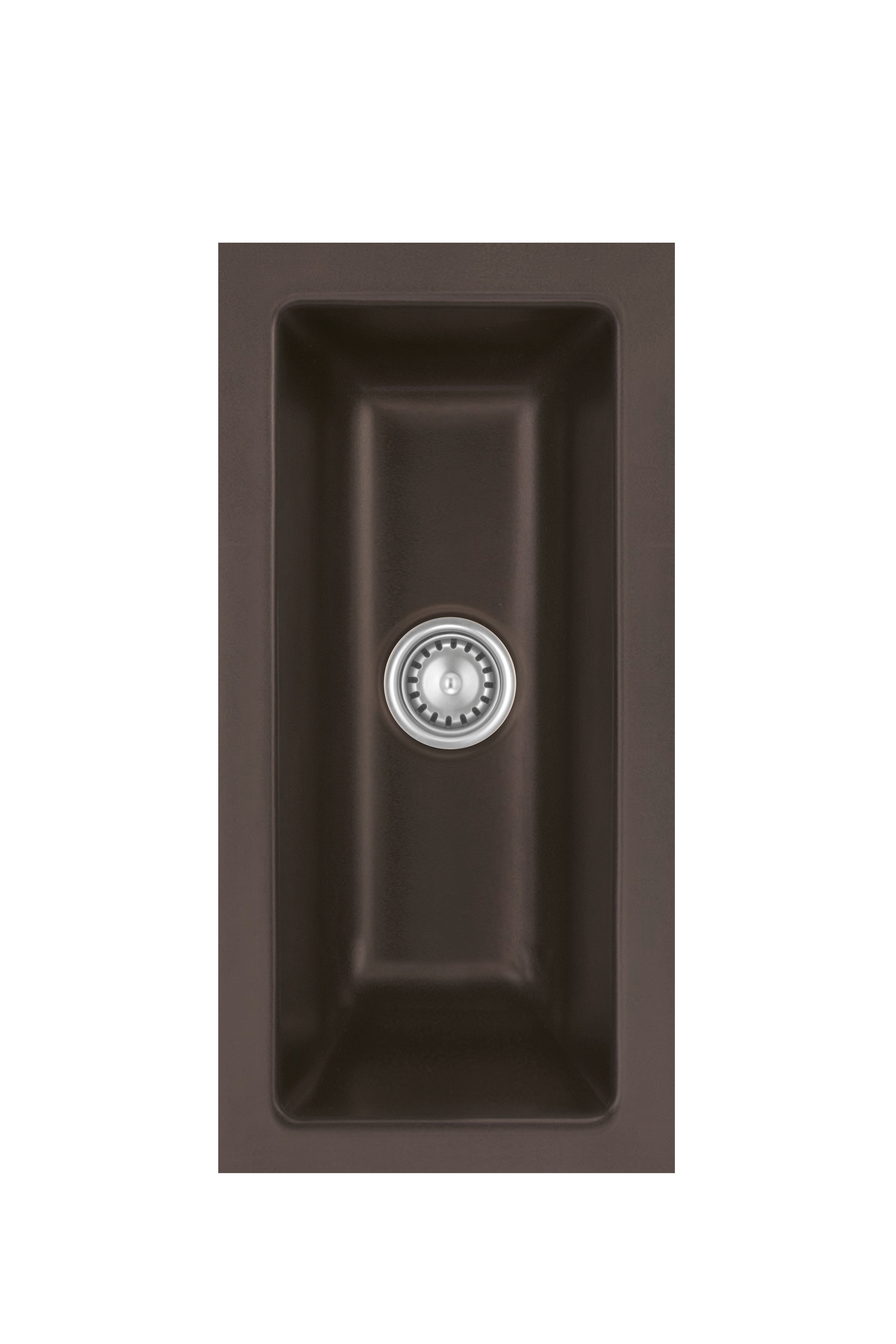 SYSTEMCERAM Einbauspüle Mera 16 U/g Siena 65 inkl. Handbetätigung, für 30 cm Schrankbreite, Spüle zum Unterbau mit geschliffener Oberseite Unterbau keine Beckenlage 54460165