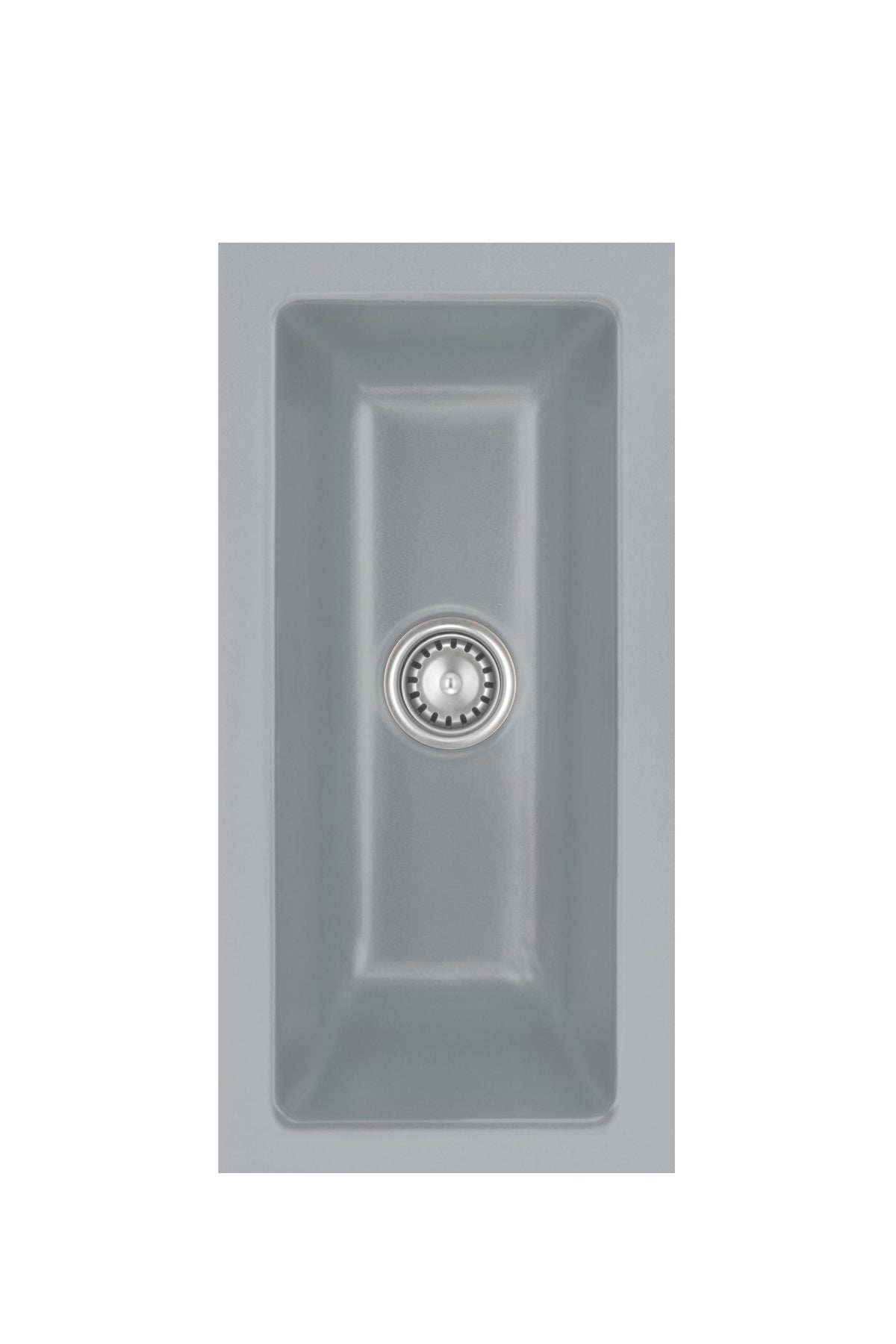 SYSTEMCERAM Einbauspüle Mera 16 U/g Titan 78 inkl. Handbetätigung, für 30 cm Schrankbreite, Spüle zum Unterbau mit geschliffener Oberseite Unterbau keine Beckenlage 54460178