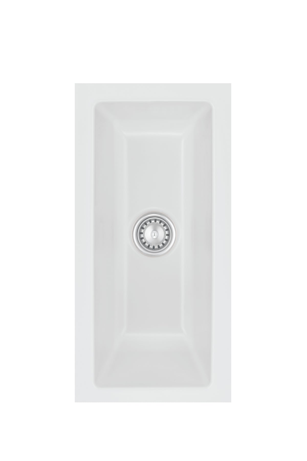 SYSTEMCERAM Einbauspüle Mera 24 F/o Satin 20 inkl. Handbetätigung, für 30 cm Schrankbreite, Spüle zum flächenbündigen Einbau ohne Hahnlochbank, nicht verschließbar, inkl. 4 x Eckradien R 10 Flächenbündig keine Beckenlage 51460120