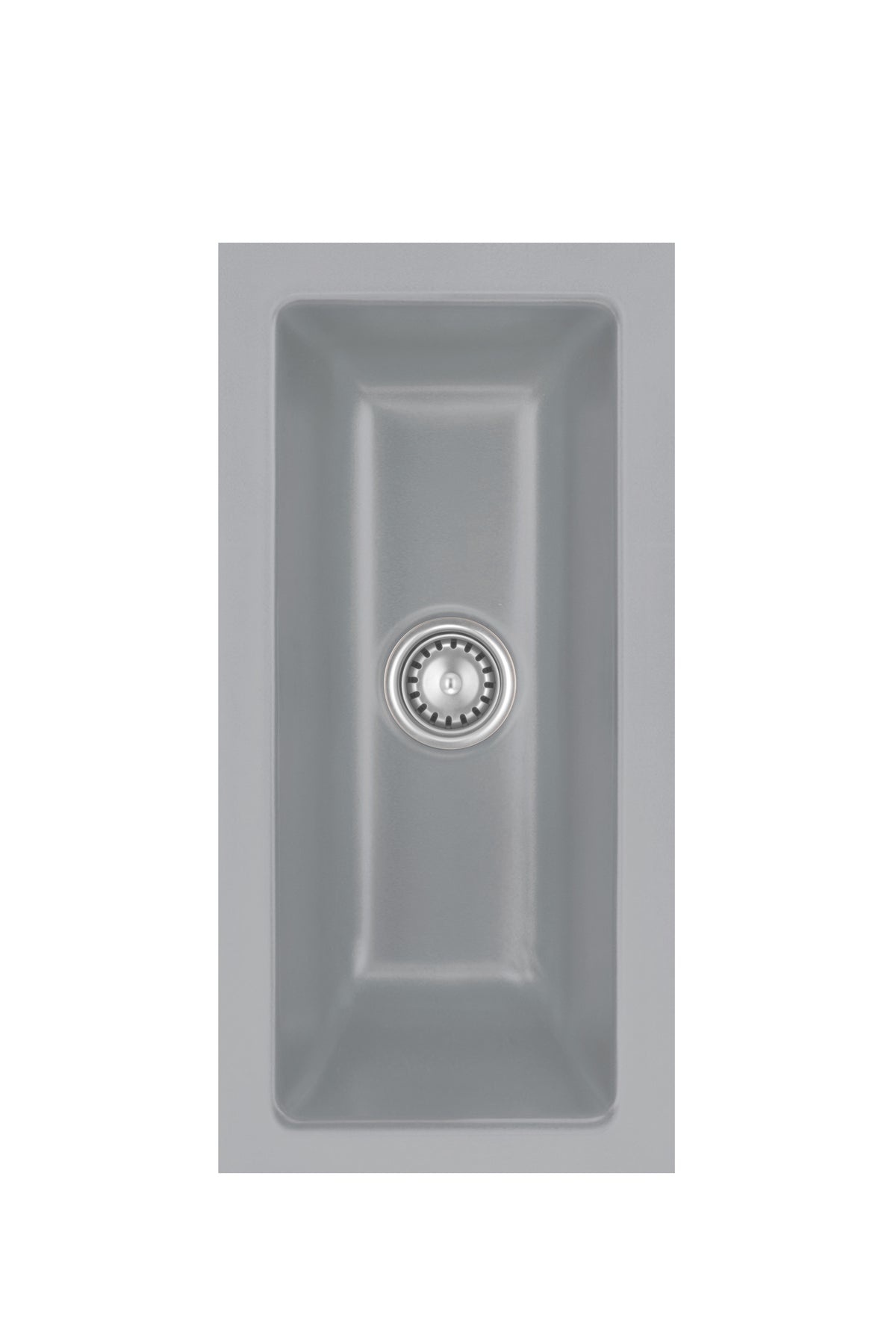 SYSTEMCERAM Einbauspüle Mera 24 F/o Titan 78 inkl. Handbetätigung, für 30 cm Schrankbreite, Spüle zum flächenbündigen Einbau ohne Hahnlochbank, nicht verschließbar, inkl. 4 x Eckradien R 10 Flächenbündig keine Beckenlage 51460178